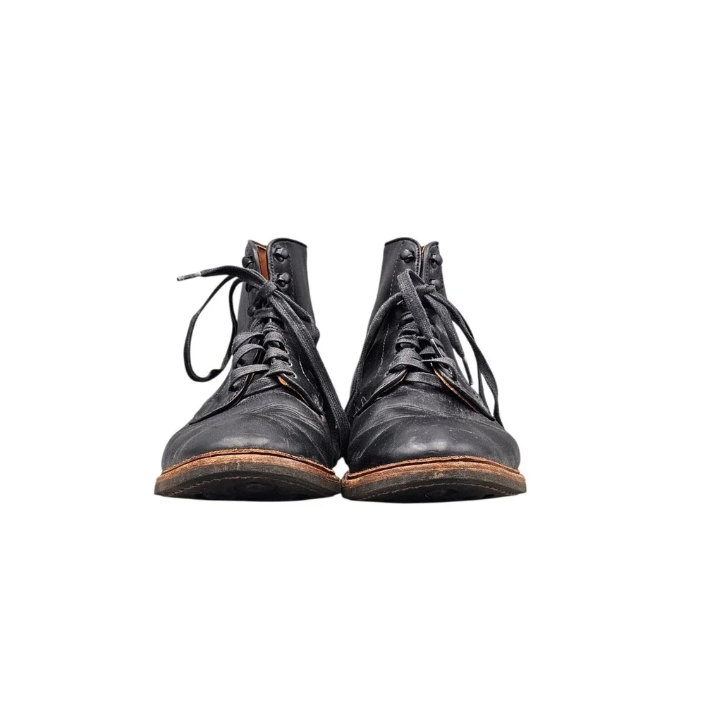 Allen Edmonds Men's Size 10 D US Higgins Mill Black Leather‎ Lace Up Boots READ